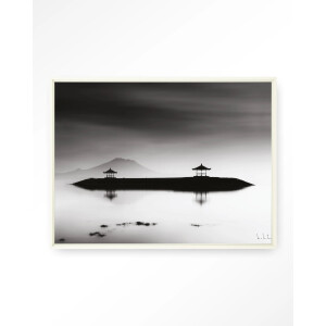 Urban Cotton Wandkleed 'Harmony Bali' 145 x 190cm in Floating Frame - off white