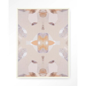 Urban Cotton Wandkleed 'Mountain Lion' 145 x 190cm in Floating Frame - off white