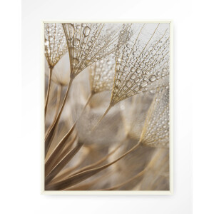 Urban Cotton Wandkleed 'Natuurlijke Abstractie' 80 x 110cm in Floating Frame - off white