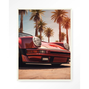 Urban Cotton Wandkleed 'Palm Springs' 145 x 190cm in Floating Frame - off white