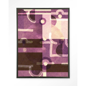 Urban Cotton Wandkleed 'Tribal Universe' 145 x 190cm in Floating Frame - black