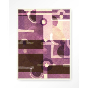 Urban Cotton Wandkleed 'Tribal Universe' 145 x 190cm in Floating Frame - off white