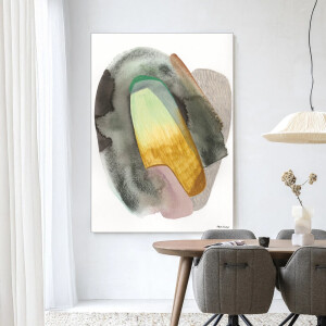 Urban Cotton Wandkleed 'Airborne' 110 x 145cm in Frame - black