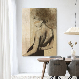 Urban Cotton Wandkleed 'Back To You' 110 x 145cm in Frame - black