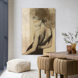 Urban Cotton Wandkleed 'Back To You' 80 x 110cm in Frame - black