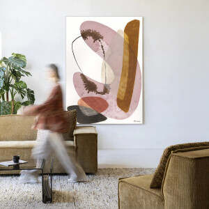 Urban Cotton Wandkleed 'Balance' 145 x 190cm in Frame - black