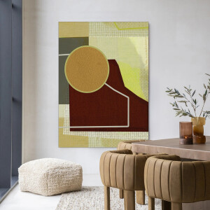 Urban Cotton Wandkleed 'Bounce' 80 x 110cm in Frame - black
