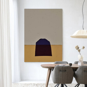 Urban Cotton Wandkleed 'Geen Paars' 80 x 110cm in Frame - black