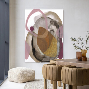 Urban Cotton Wandkleed 'Gravity' 145 x 190cm in Frame - black
