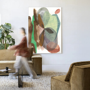 Urban Cotton Wandkleed 'Grounding' 145 x 190cm in Frame - black