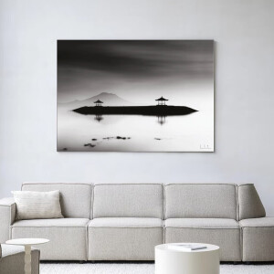 Urban Cotton Wandkleed 'Harmony Bali' 80 x 110cm in Frame - black