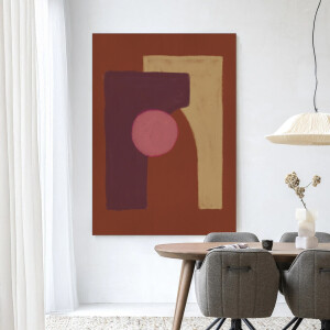 Urban Cotton Wandkleed 'Herbal' 80 x 110cm in Frame - black