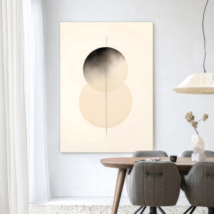 Urban Cotton Wandkleed 'Kobe' 145 x 190cm in Frame - black