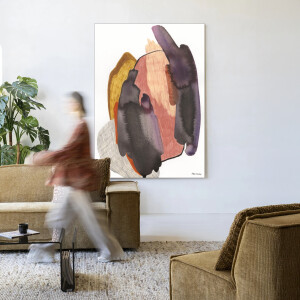 Urban Cotton Wandkleed 'Magnetism' 110 x 145cm in Frame - black
