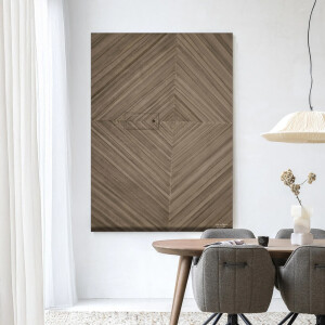 Urban Cotton Wandkleed 'Maze' 145 x 190cm in Frame - black