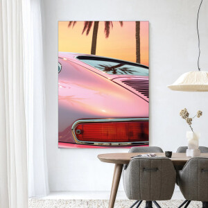 Urban Cotton Wandkleed 'Miami Vice' 110 x 145cm in Frame - black