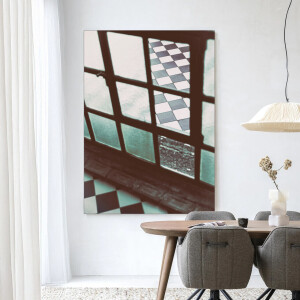 Urban Cotton Wandkleed 'No Squaring @ My Door' 145 x 190cm in Frame - black