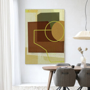 Urban Cotton Wandkleed 'Rally' 110 x 145cm in Frame - black