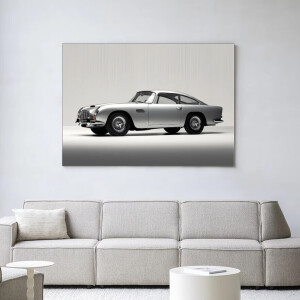 Urban Cotton Wandkleed 'Silver Ride' 80 x 110cm in Frame - black