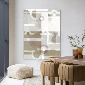 Urban Cotton Wandkleed 'Symbols Of The Universe' 110 x 145cm in Frame - black