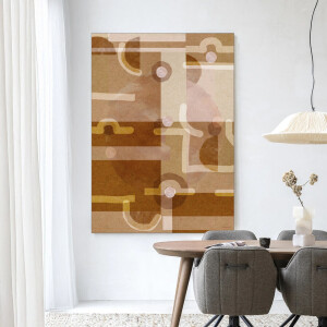 Urban Cotton Wandkleed 'Terra Universe' 145 x 190cm in Frame - black