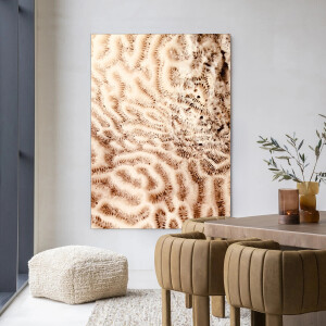 Urban Cotton Wandkleed 'The Brains Of The Sea' 110 x 145cm in Frame - black