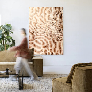 Urban Cotton Wandkleed 'The Brains Of The Sea' 80 x 110cm in Frame - black
