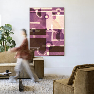 Urban Cotton Wandkleed 'Tribal Universe' 110 x 145cm in Frame - black