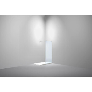 Van Rijn Products ST01 Vaste wand 108x200cm 8mm helder glas inclusief muurprofiel en stabilisatiestang RVS ST01RVS110M