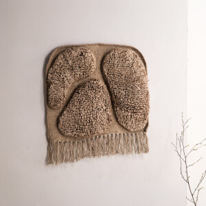 Nohr Wandkleed 'Chinenye' Wol, kleur Bruin
