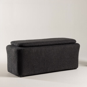 Nohr Poef 'Soledad' Bouclé, kleur Zwart
