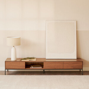 Kave Home TV-meubel 'Vedrana' Laag, Walnoot, 195cm