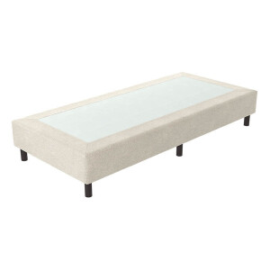 Verende Hotelboxspring Zonder Matras - Beige - Beige 70x200 Cm - Bonellvering - Inclusief Topper - Dekbed-Discounter.nl