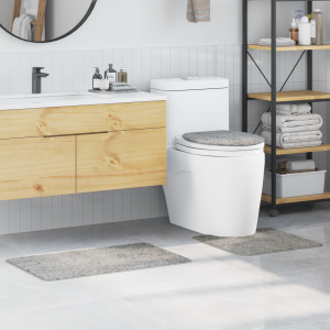 vidaXL 3-delige Badmattenset anti-slip polypropeen grijs