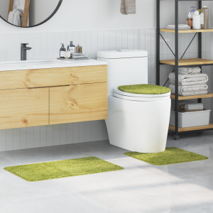 vidaXL 3-delige Badmattenset anti-slip polypropeen groen