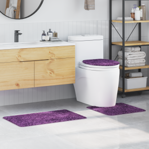 vidaXL 3-delige Badmattenset anti-slip polypropeen paars