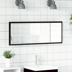 vidaXL Badkamerkast spiegel LED 100x8,5x37 cm bewerkt hout zwart eiken