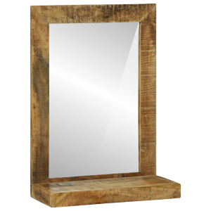 vidaXL Badkamerspiegel 50x22x70 cm Massief Ruw Mango Hout