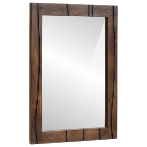 vidaXL Badkamerspiegel 50x70x3 cm Massief Mangohout