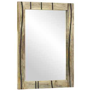 vidaXL Badkamerspiegel 50x70x30 cm Massief Mango Hout