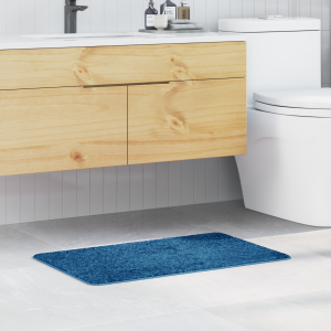 vidaXL Badmat rechthoekig anti-slip 50x80 cm polypropeen blauw