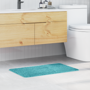 vidaXL Badmat rechthoekig anti-slip 50x80 cm polypropeen turquoise