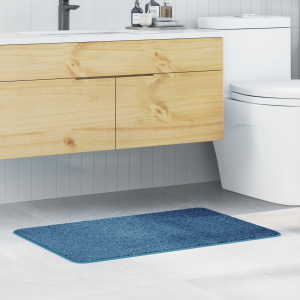 vidaXL Badmat rechthoekig anti-slip 60x90 cm polypropeen blauw