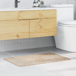 vidaXL Badmat rechthoekig anti-slip 60x90 cm polypropeen crèmekleurig