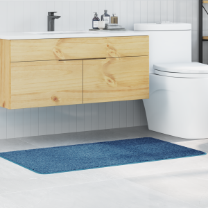 vidaXL Badmat rechthoekig anti-slip 70x120 cm polypropeen blauw