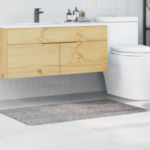 vidaXL Badmat rechthoekig anti-slip 70x120 cm polypropeen grijs