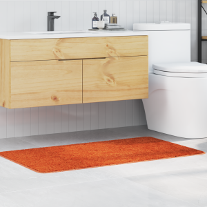 vidaXL Badmat rechthoekig anti-slip 70x120 cm polypropeen oranje