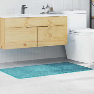 vidaXL Badmat rechthoekig anti-slip 70x120 cm polypropeen turquoise