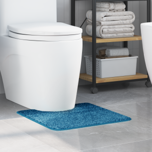 vidaXL Badmat U-vormig anti-slip 50x50 cm polypropeen blauw