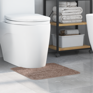 vidaXL Badmat U-vormig anti-slip 50x50 cm polypropeen bruin